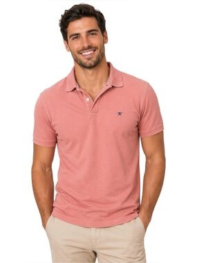 Hackett London Men’s Slim Fit Size Large Pink Polo Shirt